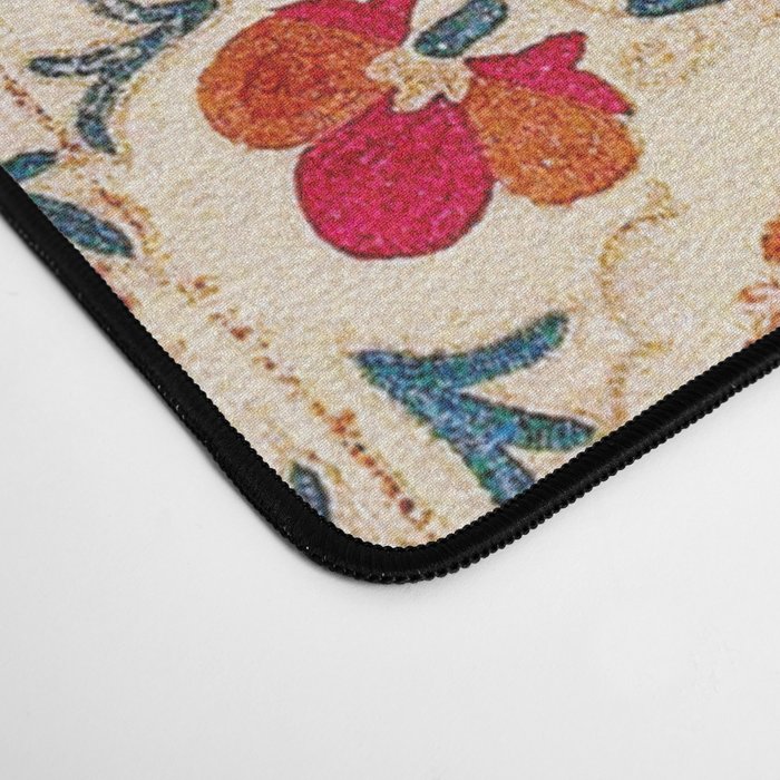 Kermina Suzani Uzbekistan Floral Embroidery Print Desk Mat Gallery Image 4