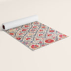 Kermina Suzani Uzbekistan Floral Embroidery Print Yoga Mat Gallery Image 2
