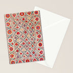 Kermina Suzani Uzbekistan Floral Embroidery Print Stationery Card Gallery Image 2