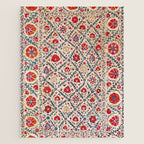 Kermina Suzani Uzbekistan Floral Embroidery Print Jigsaw Puzzle Gallery Image 1