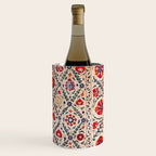 Kermina Suzani Uzbekistan Floral Embroidery Print Wine Chiller Gallery Image 3