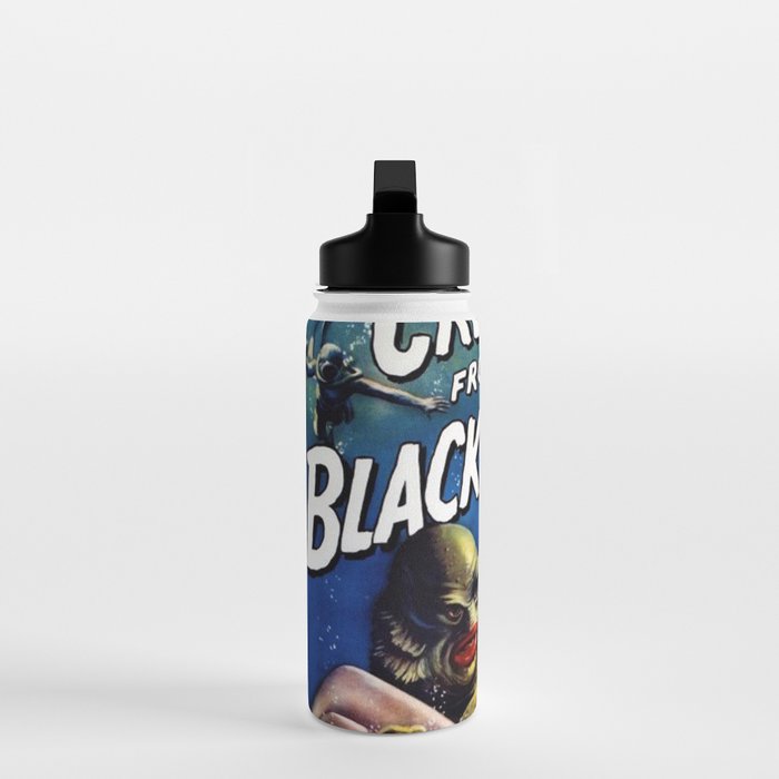Vintage Creature from the Black Lagoon horror movie lobby theatrical poster card No. 1 blue Water Bottle Gallery Image 3