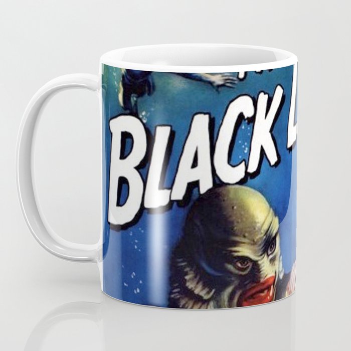 Vintage Creature from the Black Lagoon horror movie lobby theatrical poster card No. 1 blue Coffee Mug Gallery Image 3