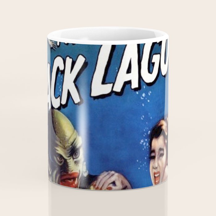 Vintage Creature from the Black Lagoon horror movie lobby theatrical poster card No. 1 blue Coffee Mug Gallery Image 4
