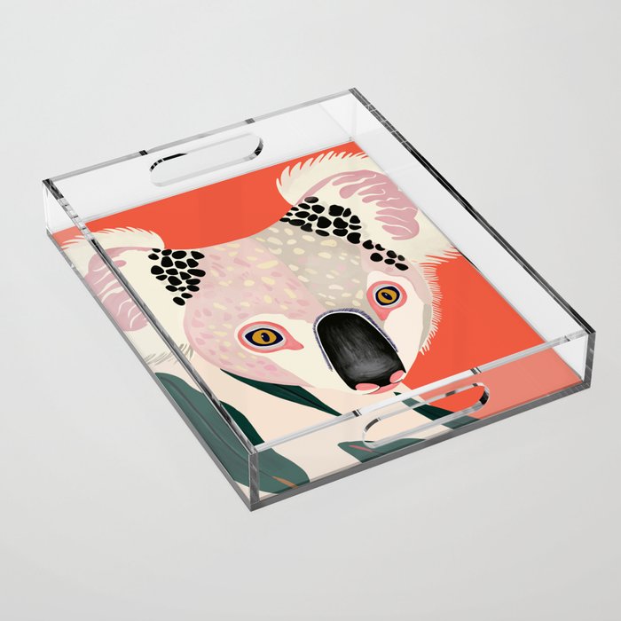 Koala Portrait Acrylic Tray Gallery Image 1