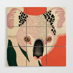 Koala Portrait Wood Wall Art Gallery Image 1