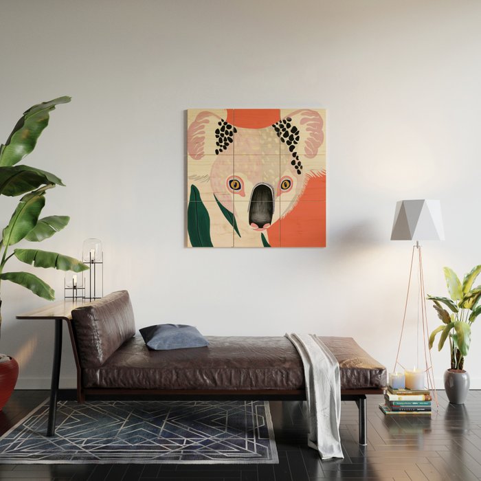 Koala Portrait Wood Wall Art Gallery Image 2