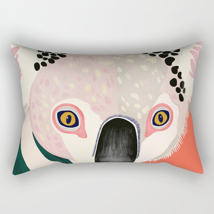 Koala Portrait Rectangular Pillow Gallery Image 1