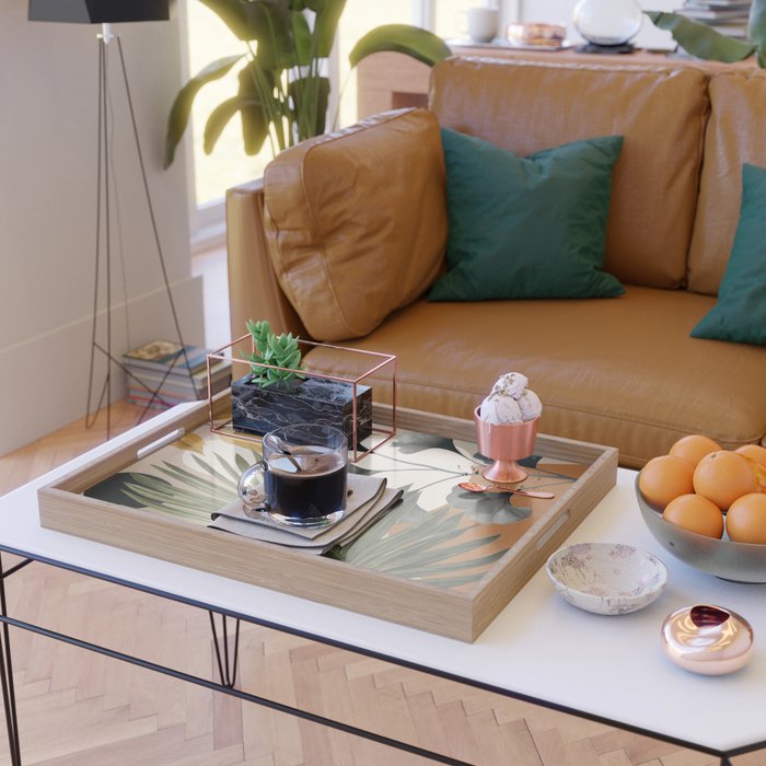 Abstract Tropical Art 17 Serving Tray Gallery Image 2