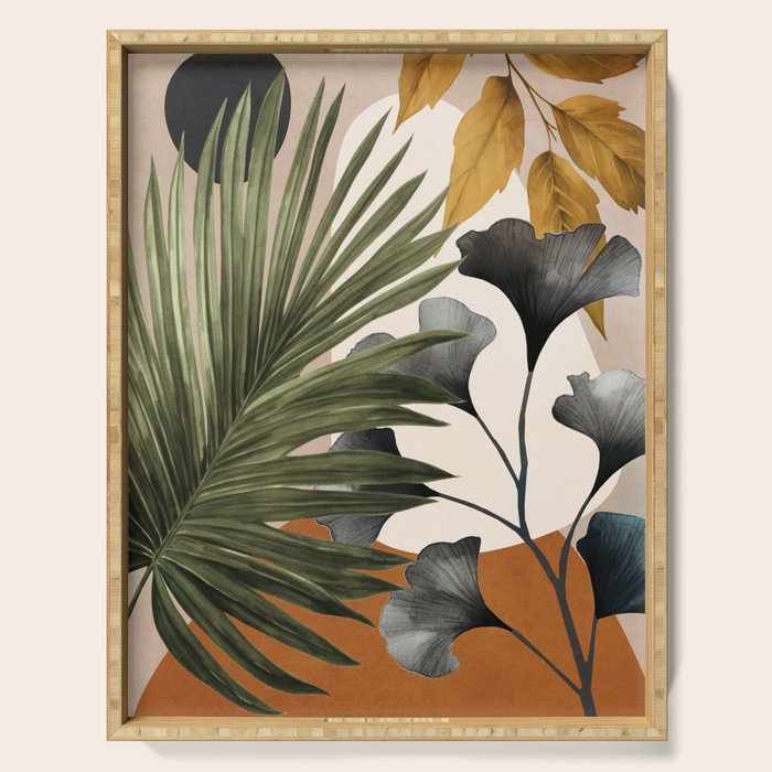 Abstract Tropical Art 17 Serving Tray Gallery Image 1