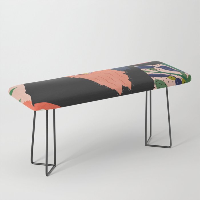 Floral Bison Bench Gallery Image 1