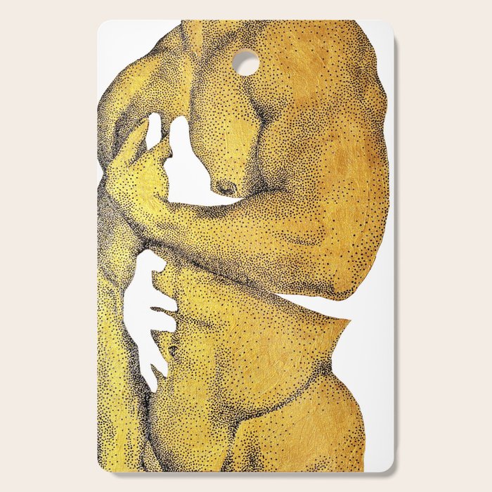 Echoes - NOODOOD painting (gold doesn't print shiny) Cutting Board Gallery Image 1