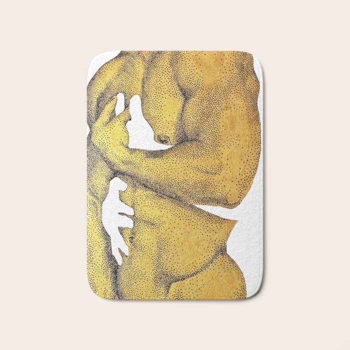 Echoes - NOODOOD painting (gold doesn't print shiny) Bath Mat Gallery Image 1