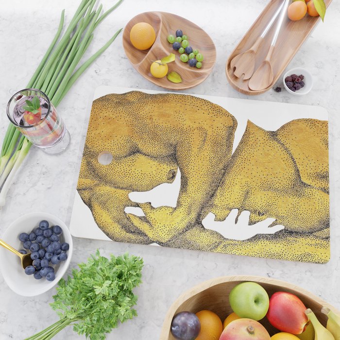 Echoes - NOODOOD painting (gold doesn't print shiny) Cutting Board Gallery Image 2
