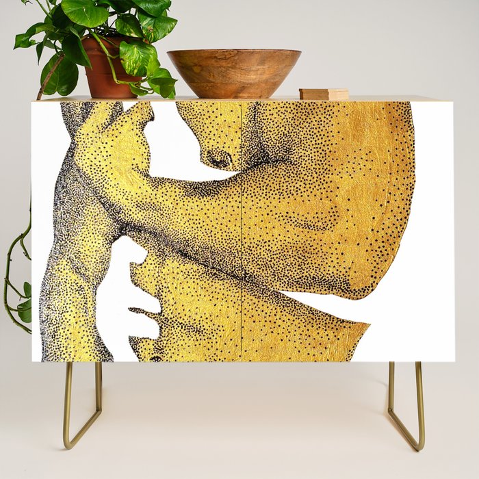 Echoes - NOODOOD painting (gold doesn't print shiny) Credenza Gallery Image 1