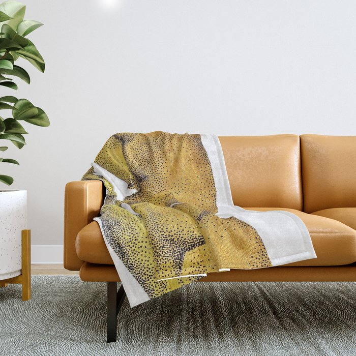 Echoes - NOODOOD painting (gold doesn't print shiny) Throw Blanket Gallery Image 1