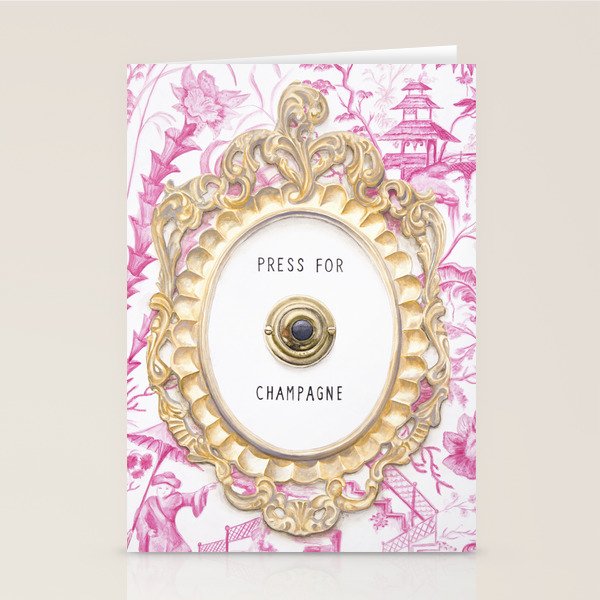 Press For Champagne- in The Pink Pagoda Stationery Card Gallery Image 2