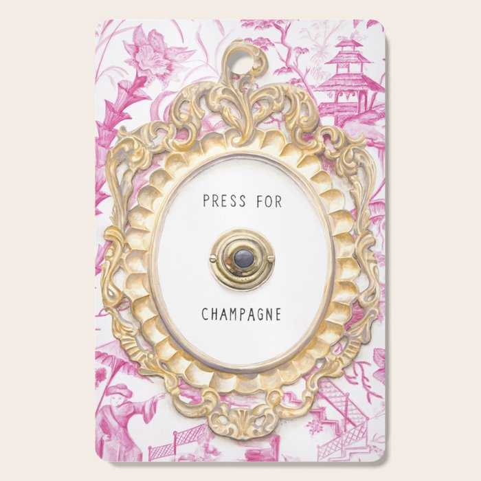 Press For Champagne- in The Pink Pagoda Cutting Board Gallery Image 1