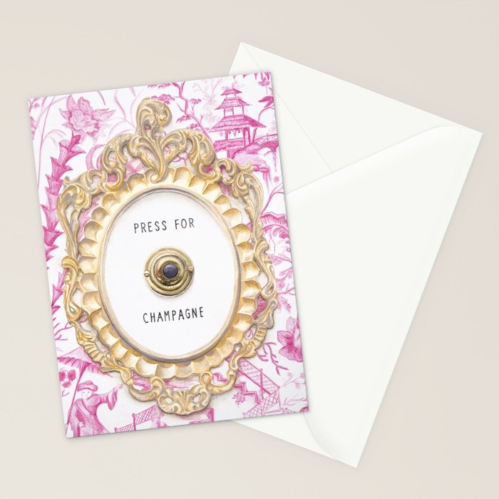 Press For Champagne- in The Pink Pagoda Stationery Card Gallery Image 2