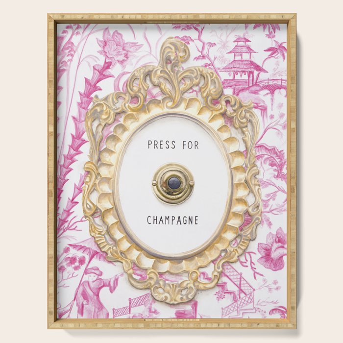 Press For Champagne- in The Pink Pagoda Serving Tray Gallery Image 1