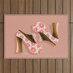 Disco Platforms - Blush & White Outdoor Rug Gallery Image 1