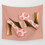 Disco Platforms - Blush & White Wall Tapestry Gallery Image 4