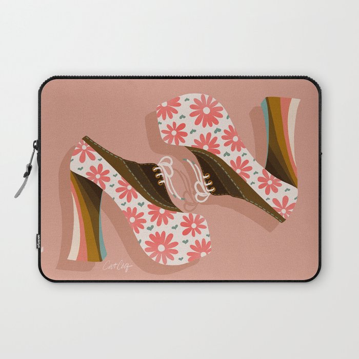 Disco Platforms - Blush & White Laptop Sleeve Gallery Image 1