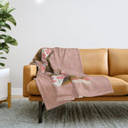 Disco Platforms - Blush & White Throw Blanket Gallery Image 1