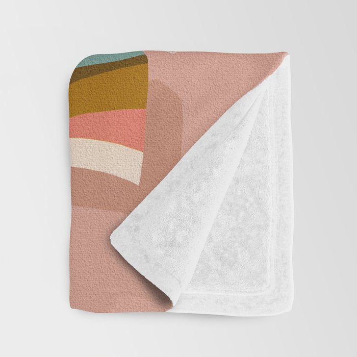 Disco Platforms - Blush & White Throw Blanket Gallery Image 3
