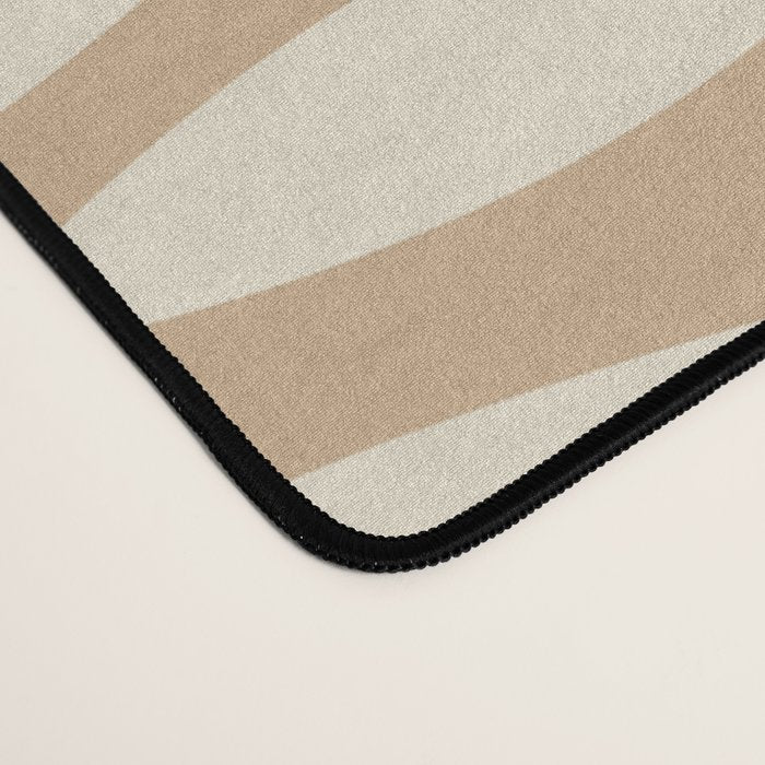 Coastal Neutral Mid Century Modern Fish Minimalist Beige Scandi Pattern Desk Mat Gallery Image 4