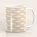 Coastal Neutral Mid Century Modern Fish Minimalist Beige Scandi Pattern Coffee Mug Gallery Image 1