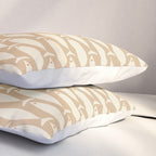 Coastal Neutral Mid Century Modern Fish Minimalist Beige Scandi Pattern Pillow Sham Gallery Image 3