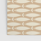 Coastal Neutral Mid Century Modern Fish Minimalist Beige Scandi Pattern Poster Gallery Image 3
