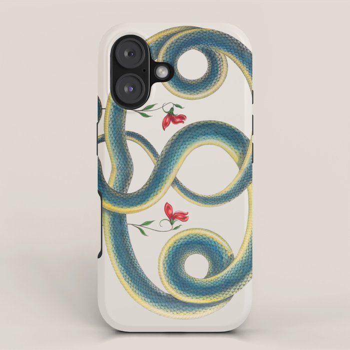 Albertus Seba Snakes Flowers Engraving iPhone Case Gallery Image 1