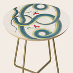 Albertus Seba Snakes Flowers Engraving Side Table Gallery Image 2