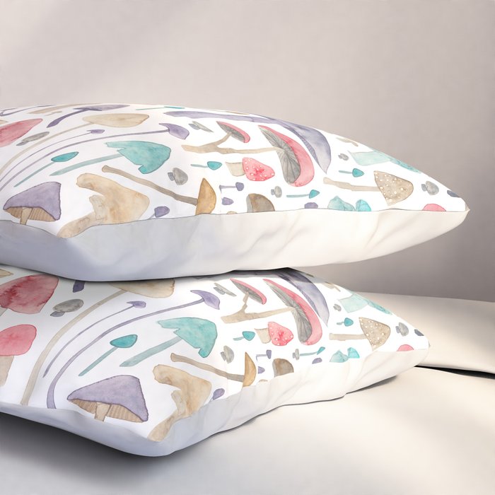Toadstools and Mushrooms Pillow Sham Gallery Image 3