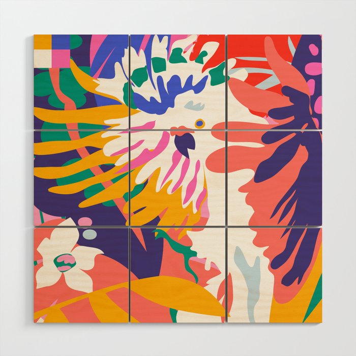 cockatoo tropic shift Wood Wall Art Gallery Image 1