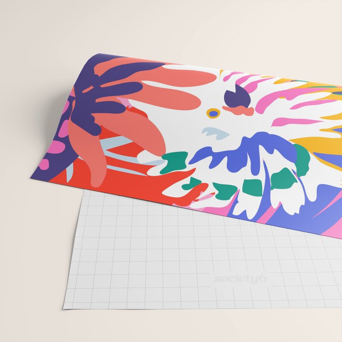 cockatoo tropic shift Wrapping Paper Gallery Image 2