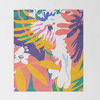 cockatoo tropic shift Throw Blanket Gallery Image 2