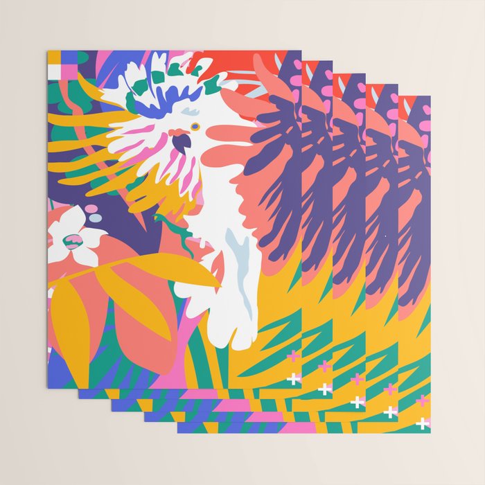 cockatoo tropic shift Wrapping Paper Gallery Image 3