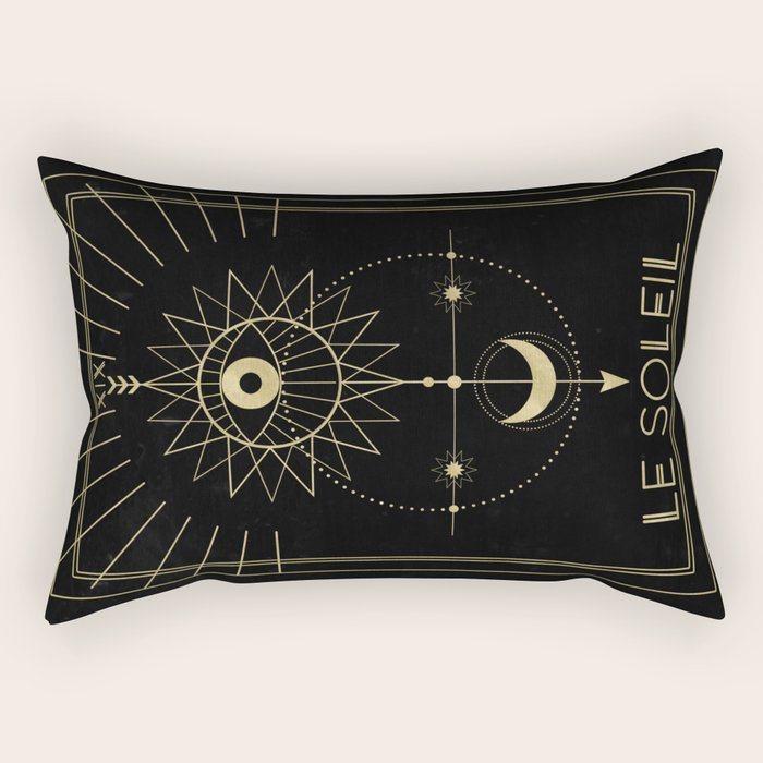 Le Soleil or The Sun Tarot Rectangular Pillow Gallery Image 1