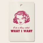 I Do A Thing Called What I Want / Retro Funny Feminist Saying Cutting Board Gallery Image 1