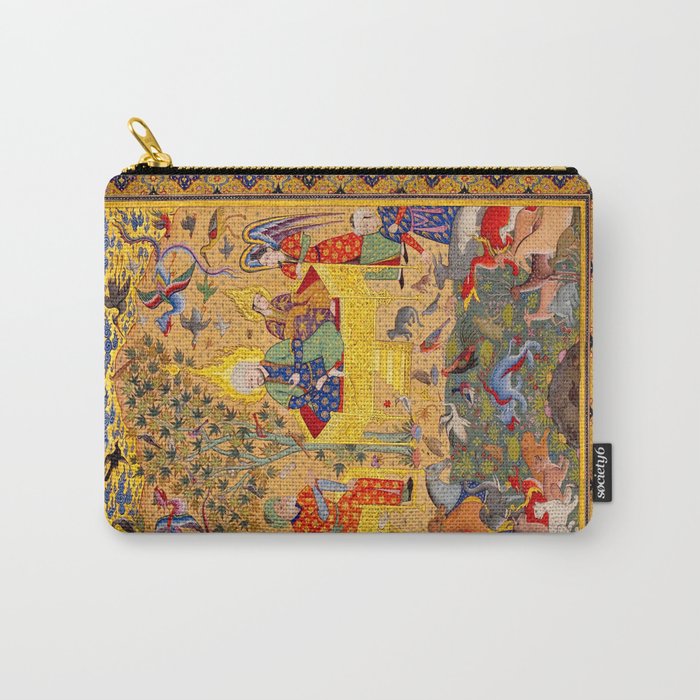  The beasts gathering before Solomon and Bilqis Islamic Antique Art Islamic Antique Art  Carry All Pouch Gallery Image 1