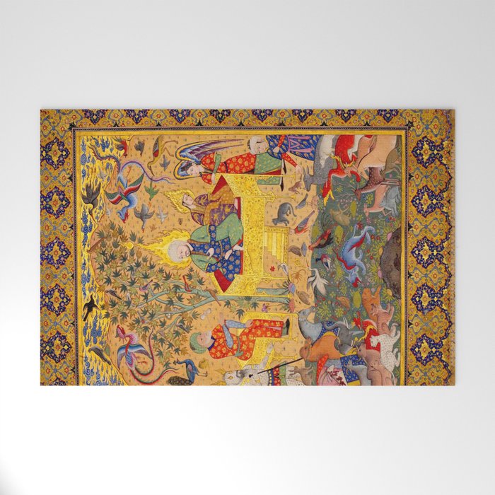  The beasts gathering before Solomon and Bilqis Islamic Antique Art Islamic Antique Art  Welcome Mat Gallery Image 1