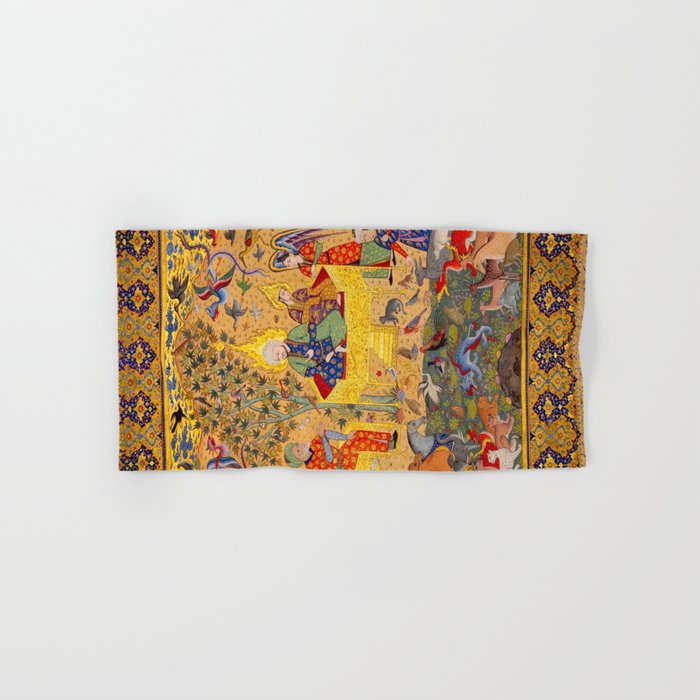  The beasts gathering before Solomon and Bilqis Islamic Antique Art Islamic Antique Art  Bath Towel Gallery Image 1