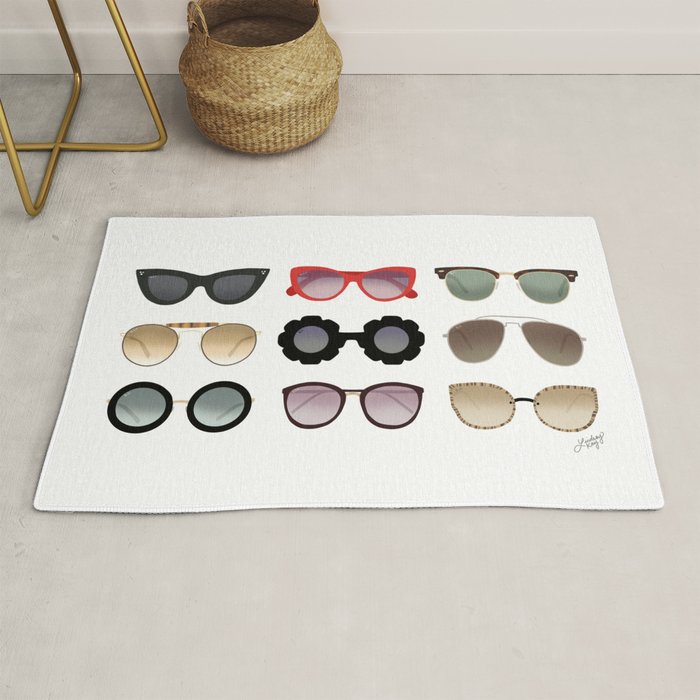 Ray Bans Sunglasses Illustration Rug Gallery Image 1