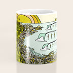 point breaks in paradise // retro surf art by surfy birdy Coffee Mug Gallery Image 4