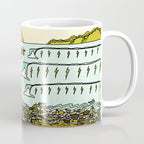 point breaks in paradise // retro surf art by surfy birdy Coffee Mug Gallery Image 1