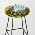 point breaks in paradise // retro surf art by surfy birdy Stool Gallery Image 2