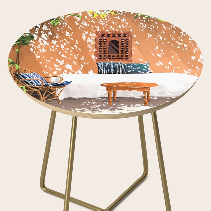 A Relaxed Afternoon | Tropical Summer Architecture | Buildings India Travel Bohemian Décor Painting Side Table Gallery Image 2